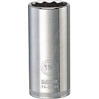 DeWALT DWMT74538OSP Drive Socket, SAE Measuring, 1/2 in Drive, 12-Point, 1-1/16 in Socket, Vanadium Steel