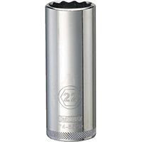 DeWALT DWMT74552OSP Drive Socket, Metric Measuring, 1/2 in Drive, 12-Point, 22 mm Socket, Vanadium Steel