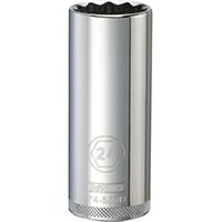 DeWALT DWMT74553OSP Drive Socket, Metric Measuring, 1/2 in Drive, 12-Point, 24 mm Socket, Vanadium Steel