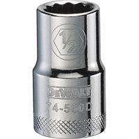 DeWALT DWMT74560OSP Drive Socket, 1/2 in Drive, 12-Point, 1/2 in Socket, Vanadium Steel