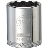 DeWALT DWMT74564OSP Drive Socket, 1/2 in Drive, 12-Point, 1-1/16 in Socket, Vanadium Steel
