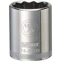 DeWALT DWMT74572OSP Fractional Drive Socket, 1/2 in Drive, 12-Point, 15/16 in Socket, Steel