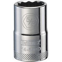 DeWALT DWMT74590OSP Fractional Drive Socket, 1/2 in Drive, 12-Point, 5/8 in Socket, Steel
