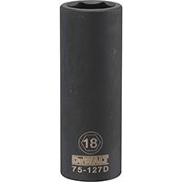DeWalt DWMT75127OSP Deep Impact Socket, 1/2 in, 18 mm, 6 Point