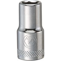 DeWALT DWMT86024OSP Hand Socket, SAE Measuring, 1/4 in Drive, 6-Point, 1/4 in Socket, Vanadium Steel