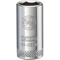 DeWALT DWMT86026OSP Hand Socket, SAE Measuring, 1/4 in Drive, 6-Point, 5/16 in Socket, Vanadium Steel