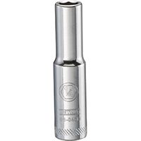 DeWALT DWMT86043OSP Drive Socket, SAE Measuring, 1/4 in Drive, 6-Point, 1/4 in Socket, Vanadium Steel