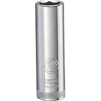 DeWALT DWMT86047OSP Drive Socket, SAE Measuring, 1/4 in Drive, 6-Point, 3/8 in Socket, Vanadium Steel