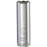 DeWALT DWMT86098OSP Deep Metric Drive Socket, 1/4 in Drive, 6-Point, 10 mm Socket, Steel