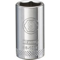 DeWALT DWMT86106OSP Hand Socket, Metric Measuring, 1/4 in Drive, 6-Point, 9 mm Socket, Vanadium Steel