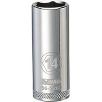 DeWALT DWMT86326OSP Drive Socket, Metric Measuring, 3/8 in Drive, 6-Point, 14 mm Socket, Vanadium Steel