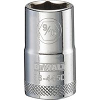 DeWALT DWMT86445OSP Drive Socket, 1/2 in Drive, 6-Point, 9/16 in Socket, Steel