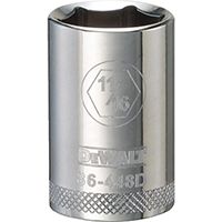 DeWALT DWMT86448OSP Drive Socket, 1/2 in Drive, 6-Point, 11/16 in Socket, Steel