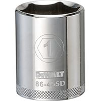 DeWALT DWMT86455OSP Fractional Drive Socket, 1/2 in Drive, 6-Point, 1 in Socket, Steel