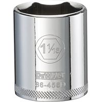 DeWALT DWMT86456OSP Fractional Drive Socket, 1/2 in Drive, 6-Point, 1-1/16 in Socket, Steel