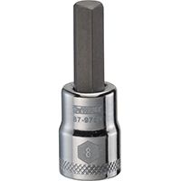 DeWALT DWMT87975OSP Fractional Hex Bit Socket, 8 mm Tip, 3/8 in Drive, Polished Chrome Vanadium, 1-31/32 in OAL