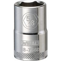 DeWALT DWMT88766OSP Fractional Drive Socket, 1/2 in Drive, 6-Point, 5/8 in Socket, Steel