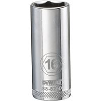 DeWALT DWMT88825OSP Drive Socket, Metric Measuring, 3/8 in Drive, 6-Point, 16 mm Socket, Vanadium Steel