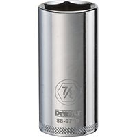 DeWALT DWMT88971OSP Drive Socket, SAE Measuring, 3/8 in Drive, 6-Point, 7/8 in Socket, Vanadium Steel