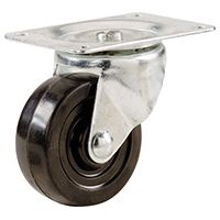 Shepherd Hardware 9479 Swivel Caster, 3 in Dia x 1-1/4 in W Wheel, 175 lb Weight Capacity, Rubber Wheel