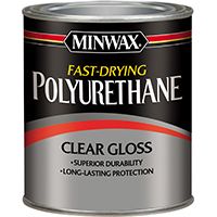 Minwax 23000 Polyurethane Paint, Clear, Gloss, 0.5 pt Can