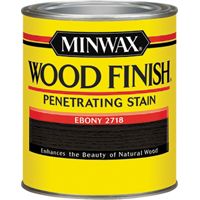 Minwax Wood Finish 22718 Wood Stain, Ebony, 0.5 pt Can