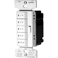 Eaton Wiring Devices PT18H-W-K Programmable Hour Timer, 15 A, 120 V, 1, 2, 4, 8, 12 hr Off Time Setting, White
