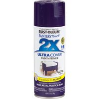 RUST-OLEUM PAINTER'S Touch 249097 General-Purpose Gloss Spray Paint, Gloss, Purple, 12 oz Aerosol Can