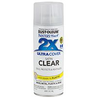 RUST-OLEUM PAINTER'S Touch 249845 All-Purpose Clear Spray Paint, Satin, Clear, 12 oz Aerosol Can