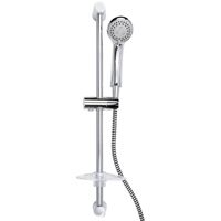 Plumb Pak K760CP Slide Bar Handheld Shower Kit, 1.8 gpm, 3.15 in Dia Face, 60 in Hose, 3 Spray Functions