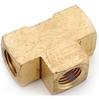 Anderson Metals 756101-02 Pipe Tee, 1/8 in Run, FPT Run Connection, 1/8 in Branch, FPT Branch Connection
