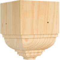 Waddell OCTB52 Crown Corner Block, Pine, Natural