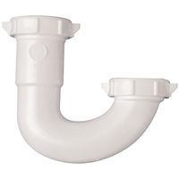 Plumb Pak PP66-1W J-bend, 1-1/2, 1/2 x 1-1/4 in Slip Joint, White