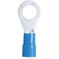 GB 20-103 Ring Terminal, 600 V, 16 to 14 AWG, Vinyl Insulation, Blue