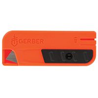 GERBER 31-002739N Replacement Blade, 2.8 in L Blade, Replaceable 420HC #60 Razor, Black/Orange