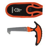 GERBER 31-002741N Pack Saw, 3.4 in L Blade, SK5 Steel Blade, Polymer, Black/Orange