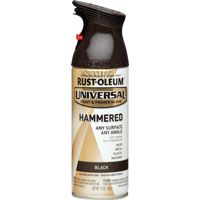 RUST-OLEUM UNIVERSAL 245217 Spray Paint, Hammered, Black, 12 oz Can