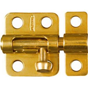 National Hardware N213-405 Barrel Bolt, 2 in L, Brass