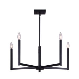 King, 5-light chandelier