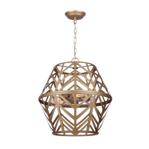 MAUD Chandelier, 3 Lights Gold