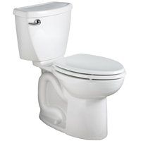 American Standard Cadet 3 Series 3378.128ST.020 Elongated Toilet, Elongated Bowl, 16-1/2 in H Rim, Vitreous China, White