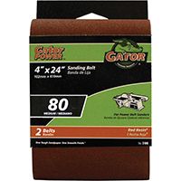 4X24IN 80GRIT ALUM OX BELT 2PK