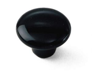 1 1/2" Ceramic Knob -Black