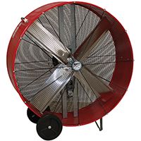 MaxxAir BF48BDRED/GLV Portable Barrel Fan, 10,100 to 18,000 cfm, 120 V, Red