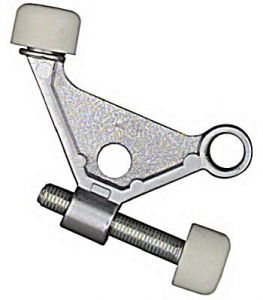 National Hardware N274-084 Hinge-Pin Door Stop, 1-7/8 in Projection, Zinc, Satin Chrome