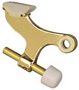 National Hardware N279-695 Hinge-Pin Door Stop, Zinc, Brass