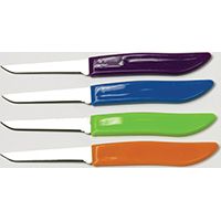 Chef Craft 21852 Paring Knife Set, 2-1/2 in Blade, Stainless Steel Blade, Blue/Green/Orange/Purple Handle