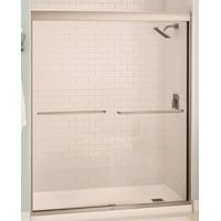 SHOWER DOOR NICKEL AURA 60IN