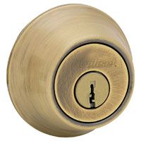 1-CYL DEADBOLT K6 ANTQ BRASS