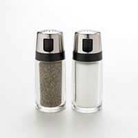 SHAKER SET SALT/PEPPER CLEAR